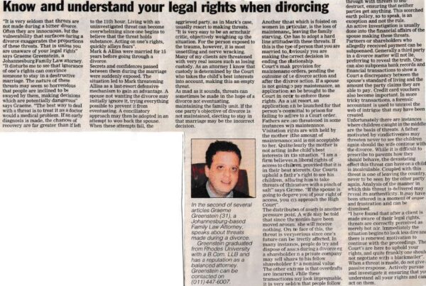 know and understand your rights