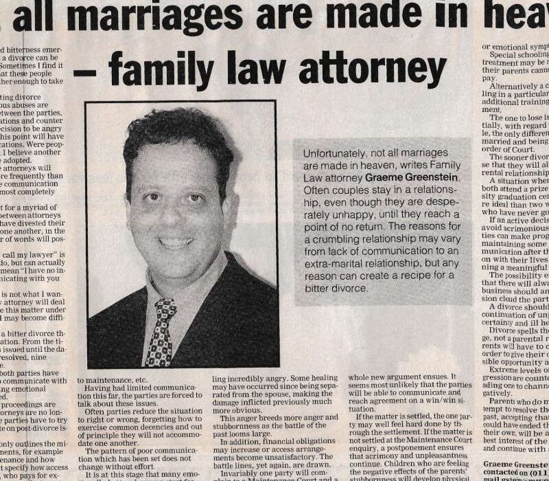not all marriages are made in heaven