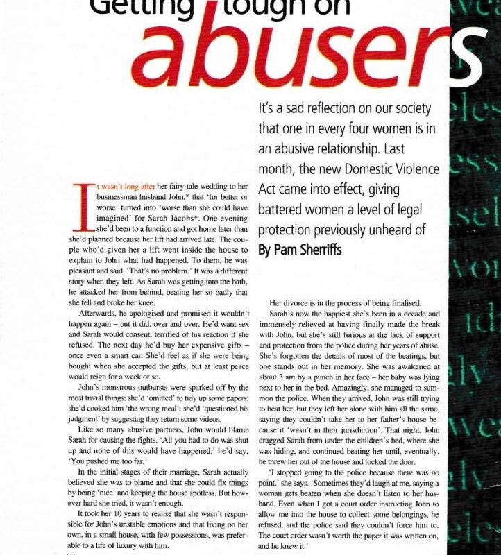 getting tough on abusers.1