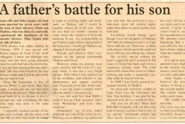 a father's battle for his son