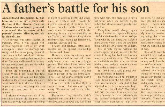 a father's battle for his son